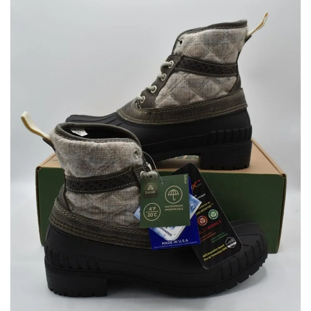 Kamik‎ Womens Size 11 Sienna Mid 2 Gray Waterproof Duck Boots Shoes